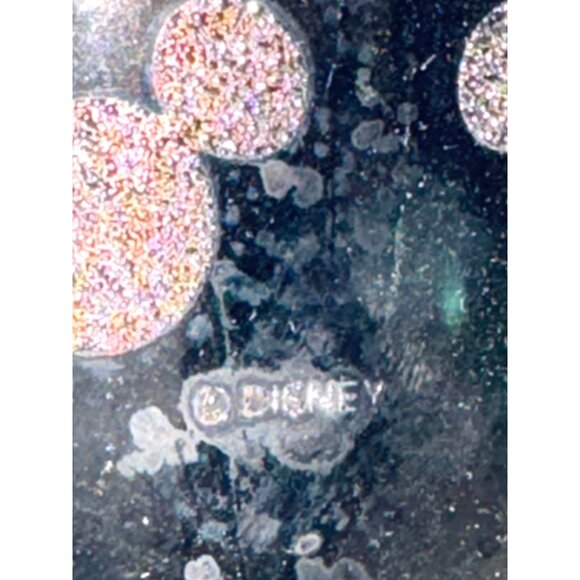 Disney Metallic Black Mug W/ Glitter Mickey Heads 4" Tall X 3.5" Diameter - Picture 3 of 6